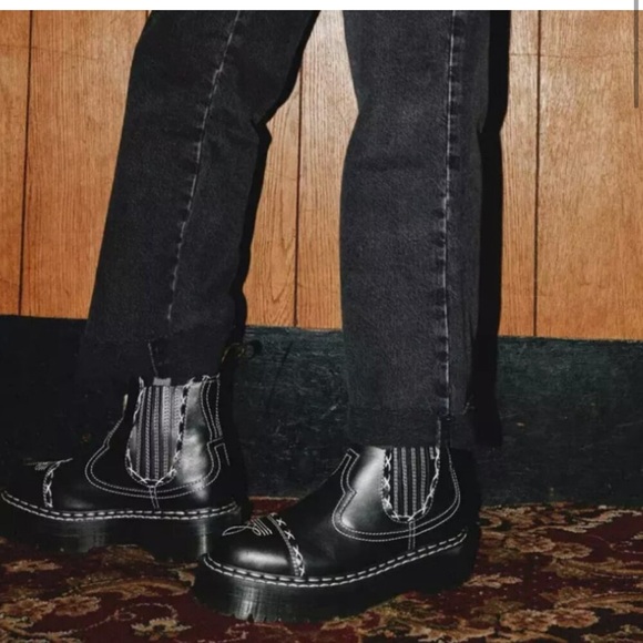 Dr. Martens Black 2976 Gothic Americana Platform Boots women’s 10 - Picture 3 of 13